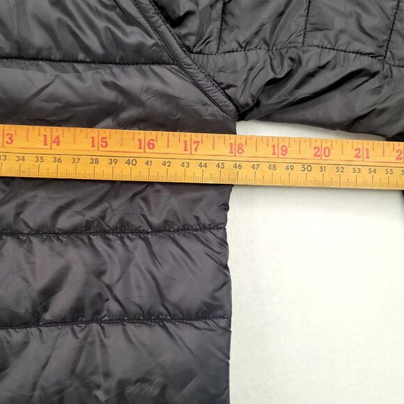 Lululemon Reversible Black Gray Puffer Quilted Jacket Zip Pockets Logo Size 6 - Picture 8 of 9
